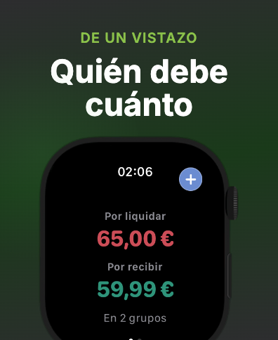 Vista de saldos en Apple Watch